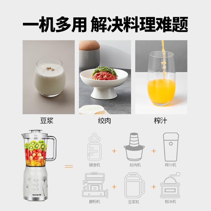 九陽料理機多功能家用小型榨汁攪拌機絞肉攪碎輔食機C022E