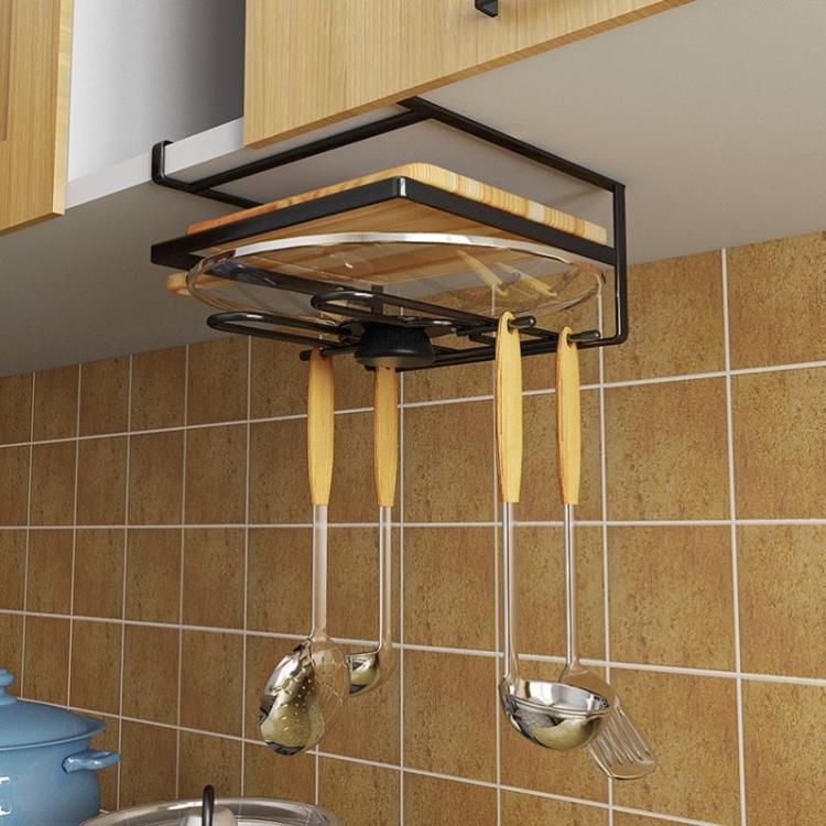 廚房鍋蓋架壁掛架子菜板收納置物架免打孔放鍋蓋神器案板放置砧板