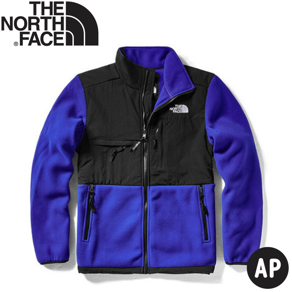 【The North Face 男 ICON經典保暖刷毛外套《黑/藍》】496U/保暖外套/夾克/休閒外套