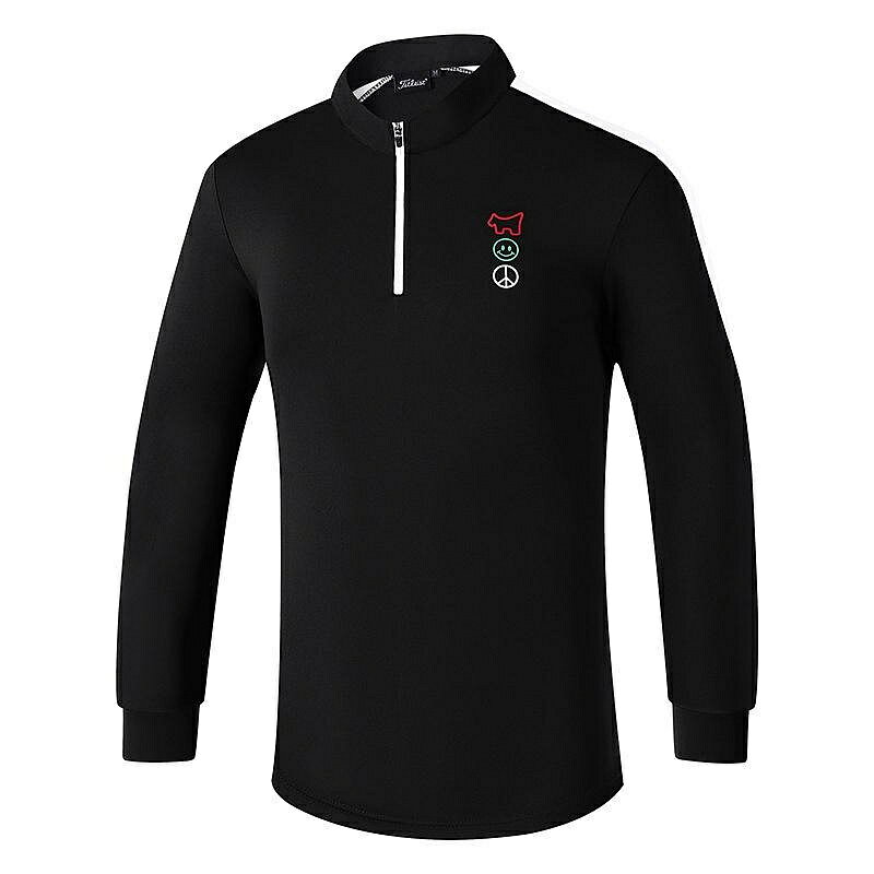 【titlist】高爾夫長袖T恤男士秋冬 拉鍵Golf球衣服男裝速乾Polo衫上 DX0D