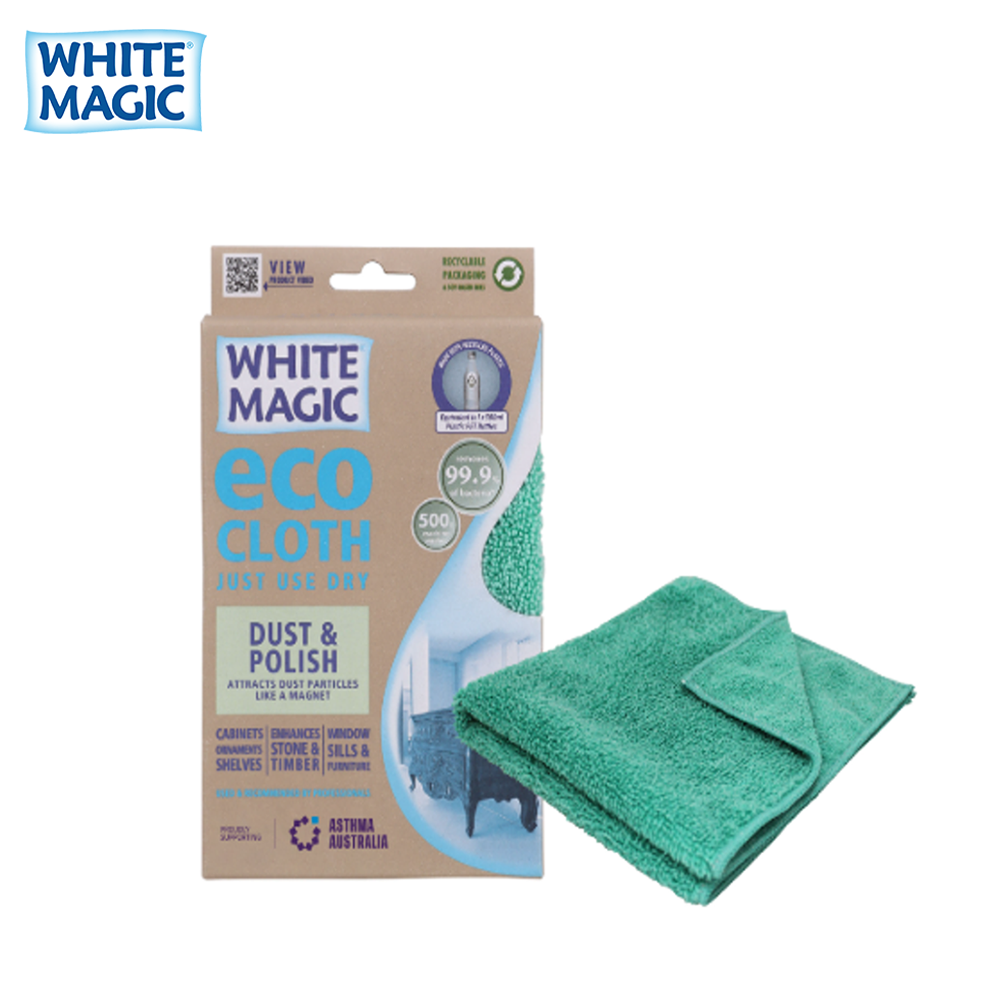 【White Magic】環保纖維布-靜電除塵和拋光專用(綠色)