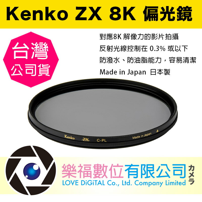 Kenko ZX CPL 67mm 72mm 77mm 82mm 偏光鏡抗汙防撥水鍍膜公司貨現貨