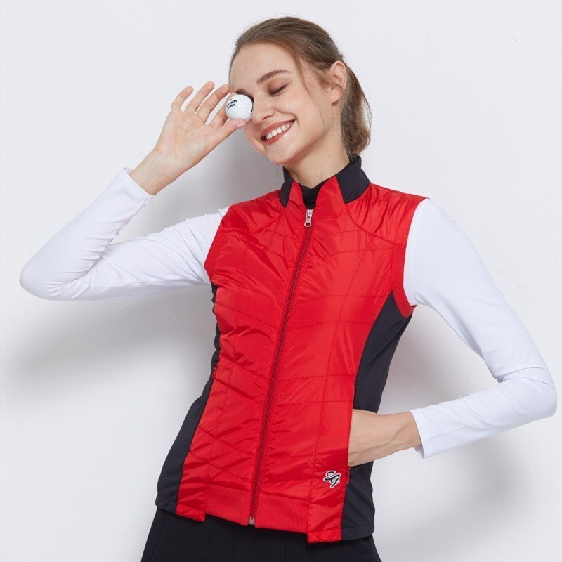 【百貨屋二號】21秋冬新款加絨高爾夫馬甲女休閑運動服裝保暖馬夾背心外套修身衣