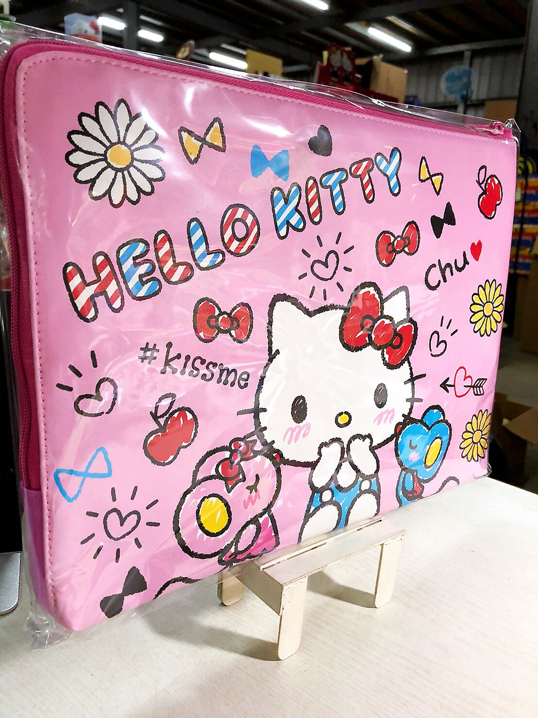 hello kitty 電腦包 收納包 筆電包 收納袋 檔案收納 收納夾 三麗鷗 凱蒂貓 KT 正版 T00120319