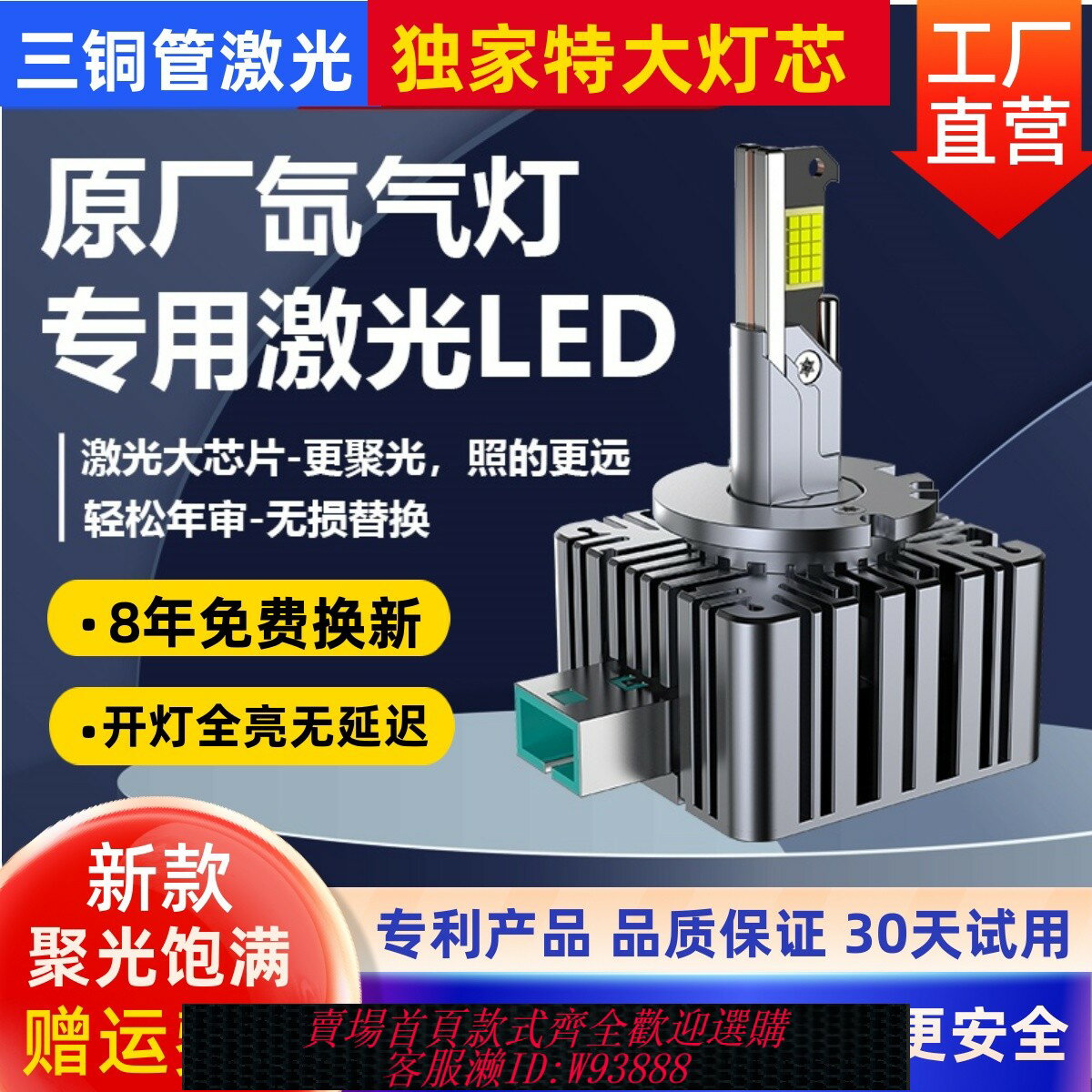 {臺灣公司貨 可打統編}D3S車燈led大燈D1SD2SD4SD5D8S透鏡氙氣燈遠近光一體汽車燈泡超亮