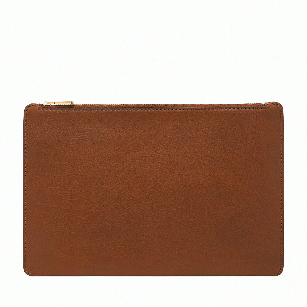 送禮首選★FOSSIL Millie 真皮手拿包咖啡色 SLG1583200【美國時尚品牌】 附防塵袋+提袋【全館滿額折價★FOSSIL全系列包夾送美妝蛋】