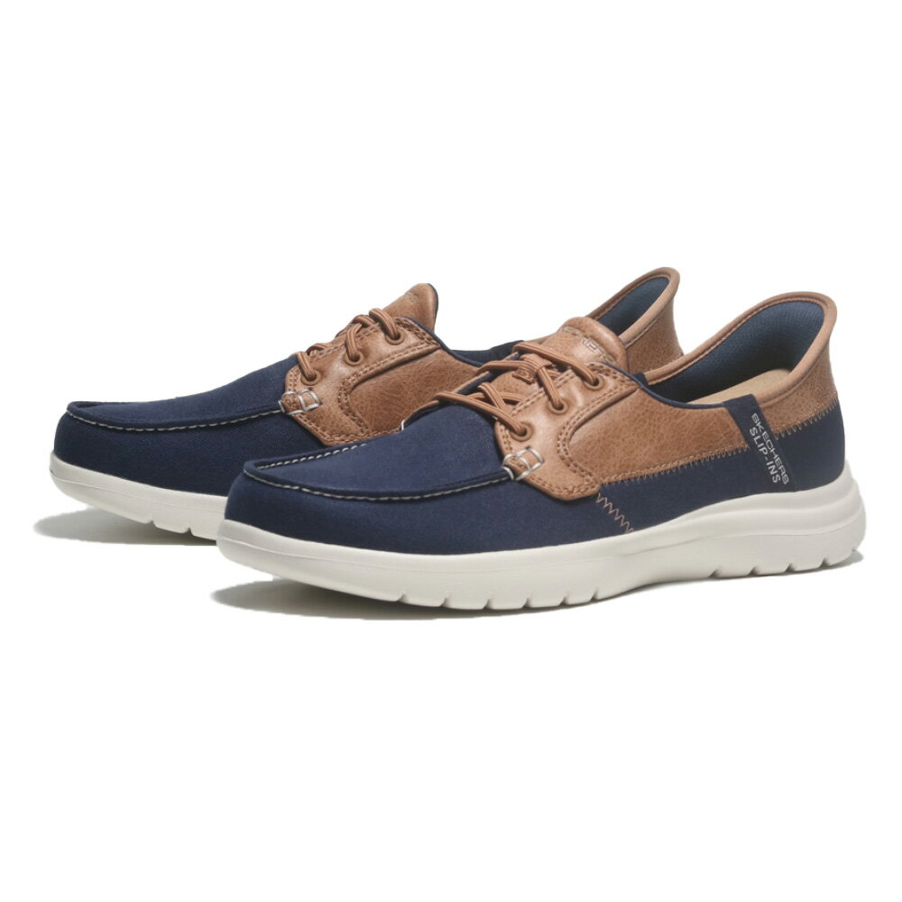 【滿千折百】SKECHERS 休閒鞋 SLIP-INS 深藍 瞬穿 帆船鞋 女 136536NVY