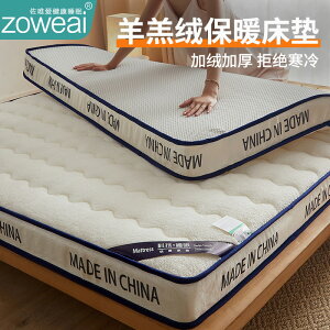 羊羔絨床墊子租房專用床上加厚海綿褥子可折疊單人打地鋪乳膠硬墊