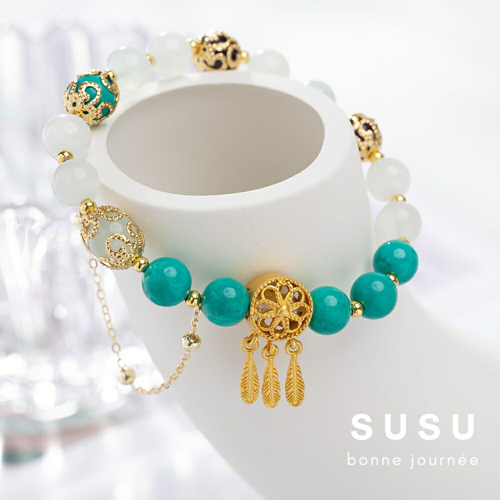 SU SU︱翠竹水晶手鍊❤️綠松石 海藍寶 紫水晶 事業運 招財 轉運 能量 防小人 送禮 推薦 1