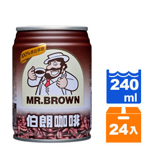 金車伯朗咖啡240ml(24入)/箱【康鄰超市】