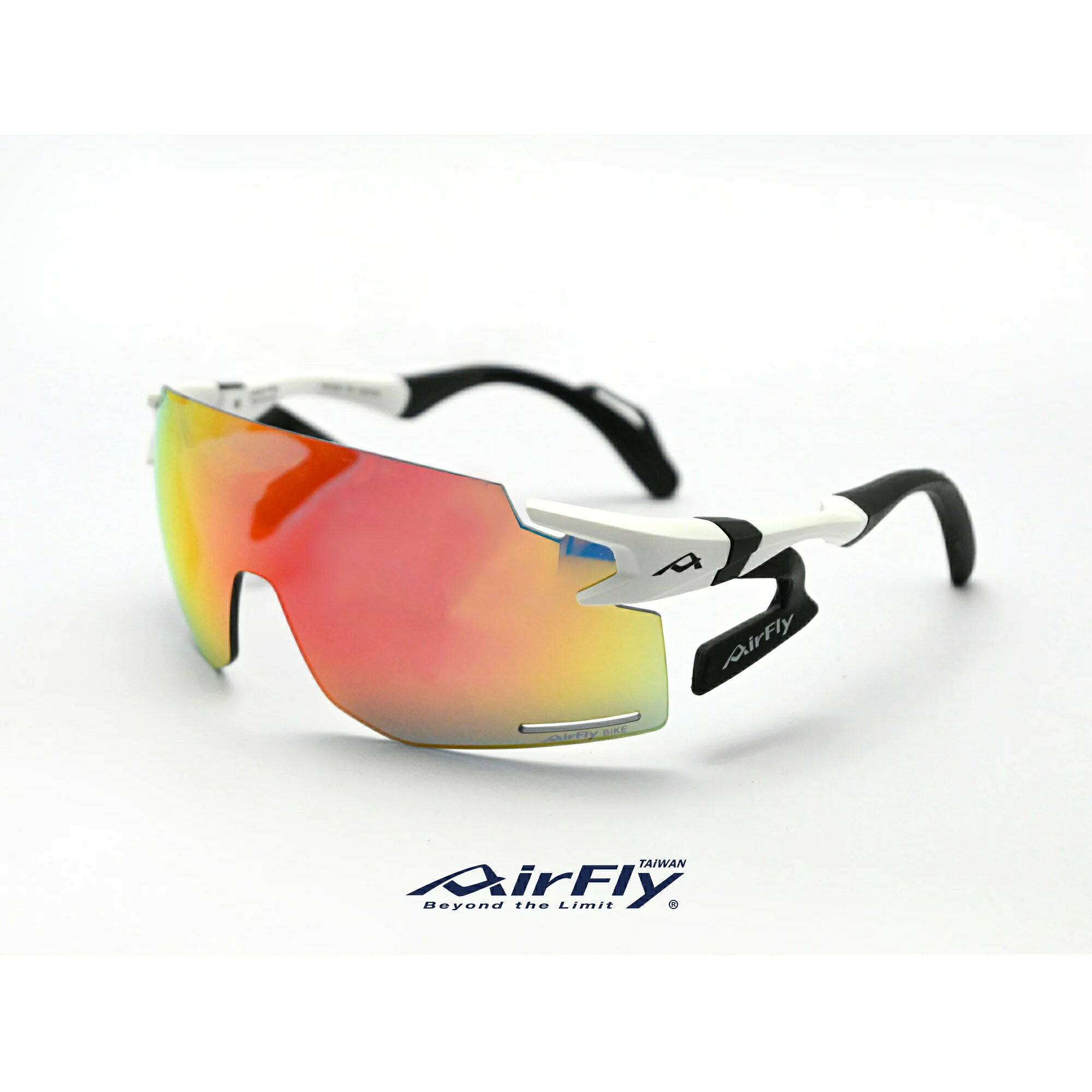【AirFly】滑輪國手李巧容同款｜AF301BKTD【特製變色款】｜301-C2無鼻墊運動太陽眼鏡 特級金水銀鏡片 珍珠白 1