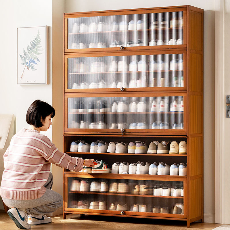 【限時優惠】鞋柜家用門口大容量鞋架多層室內玄關入戶收納神器省空間實木簡易
