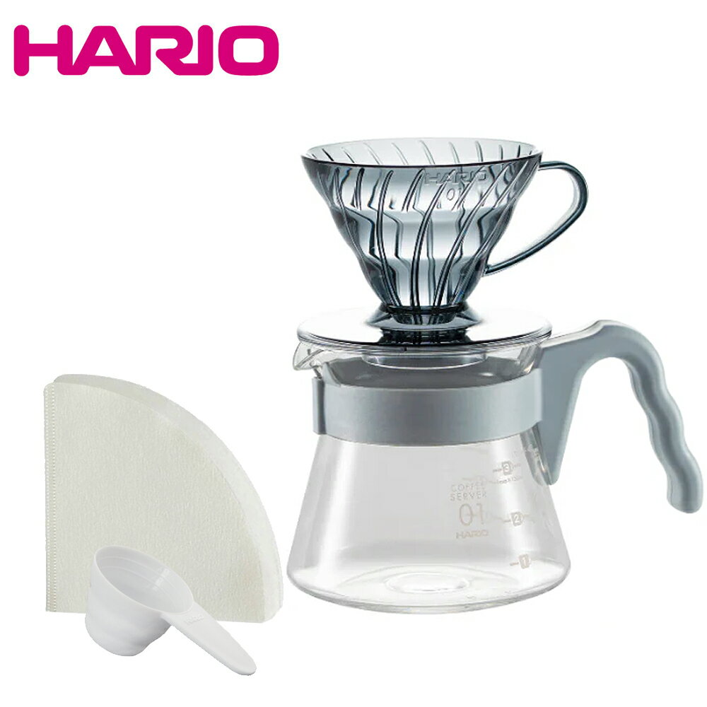 《HARIO》V60 20周年摩登灰手沖咖啡壺組 1-2杯份 450ml VCSD-01-20CP-UG