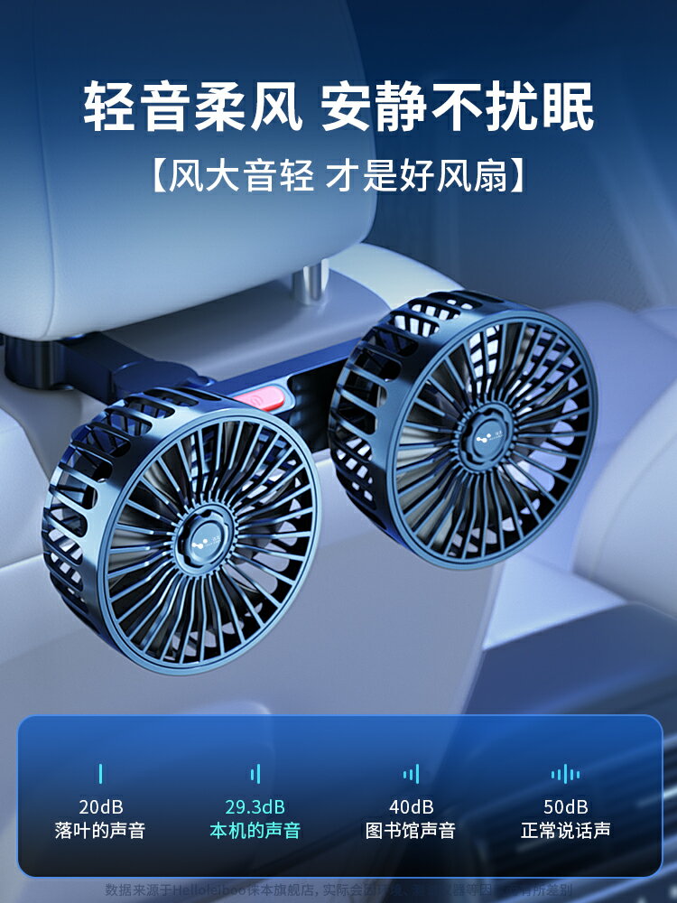 徠本車載風扇電後排24v大貨車雙頭小型usb汽車用12v麵包車內製冷