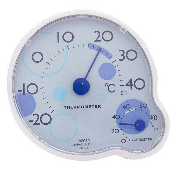 CRECER溫濕度計(日本原裝)溫度計/濕度計/溼度計/溫溼度計CR-140(藍色)CR140