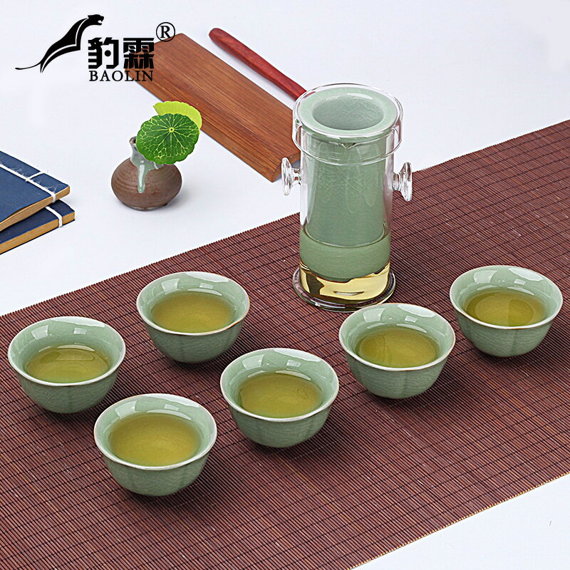 豹霖紅茶玻璃泡茶杯器哥窯功夫茶具套裝家用陶瓷茶壺茶道茶藝客廳