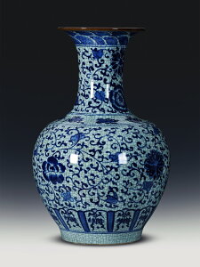 景德鎮陶瓷器手繪仿古官窯花瓶大號擺件青花瓷復古客廳落地裝飾品