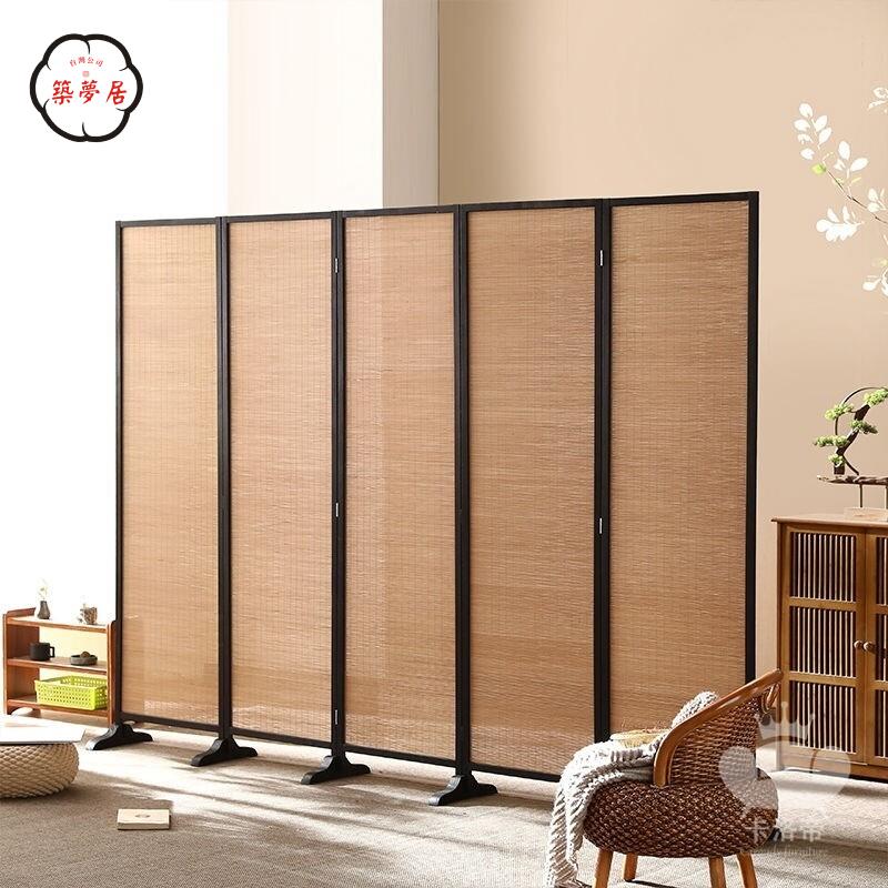 免運【折疊日式屏風宅配免運】新中式屏風隔斷折疊屏實木竹子移動簡約折