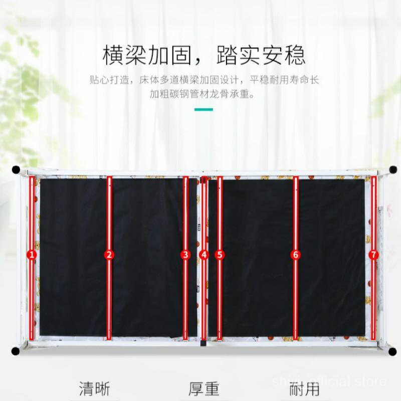 折疊床單人家用簡易辦公室午休經濟型出租房雙人午睡陪護硬闆床鐵 5