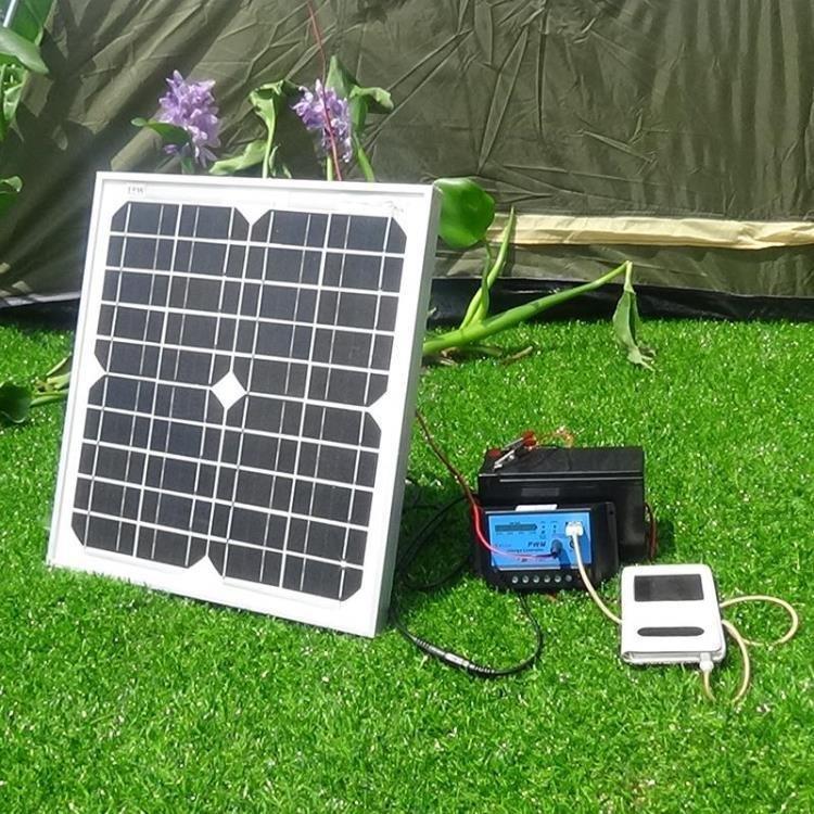 太陽能充電器 小型太陽能板12v蓄電池發電板單晶硅車載太陽能電池板12v光伏15w