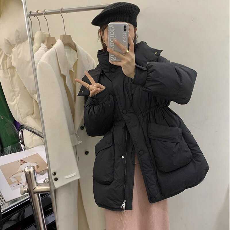 【巴黎精品】真 羽絨90%白鴨絨 羽絨外套鴨絨夾克-小清新可愛長版連帽女外套4色a1dj40