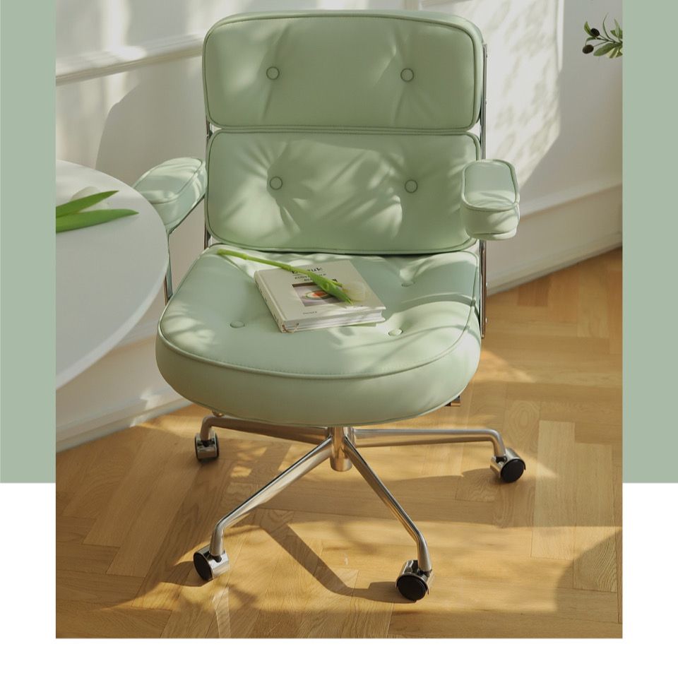 清新綠色設計座椅辦公椅舒適久坐北歐簡約電腦椅沙發椅家用