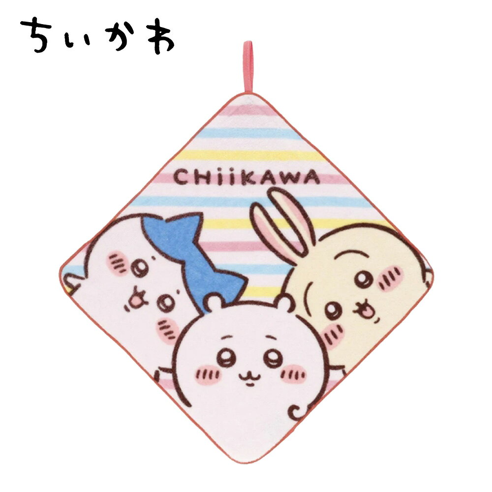 【日本正版】吉伊卡哇 可掛式方巾 抗菌擦手巾 方巾 擦手巾 毛巾 Chiikawa - 019342