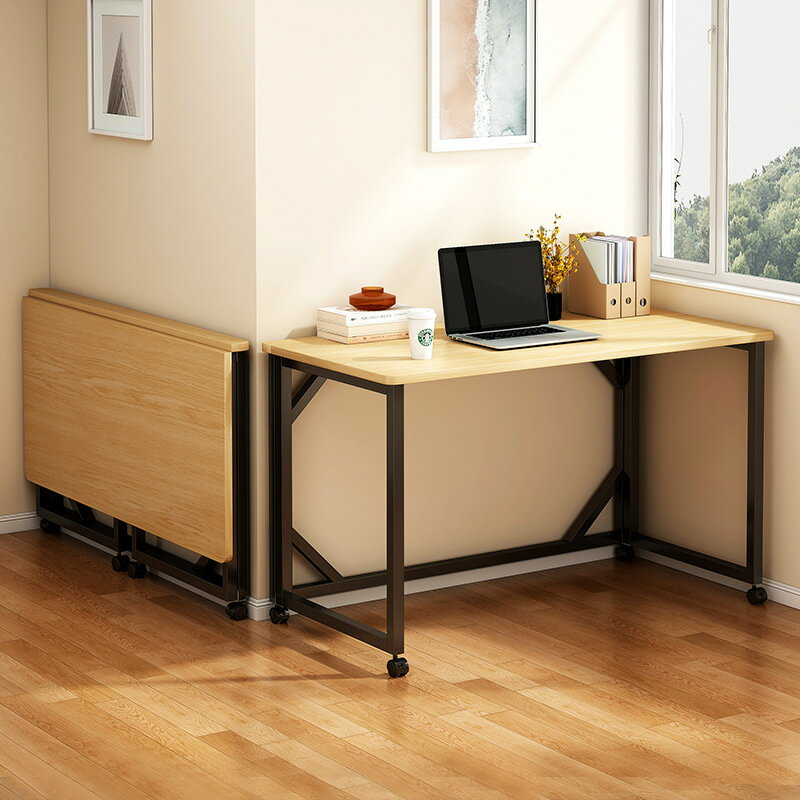 【品質保證】書桌 書臺 可折疊電腦桌臺式家用簡約辦公桌臥室小桌子簡易學習寫字桌子