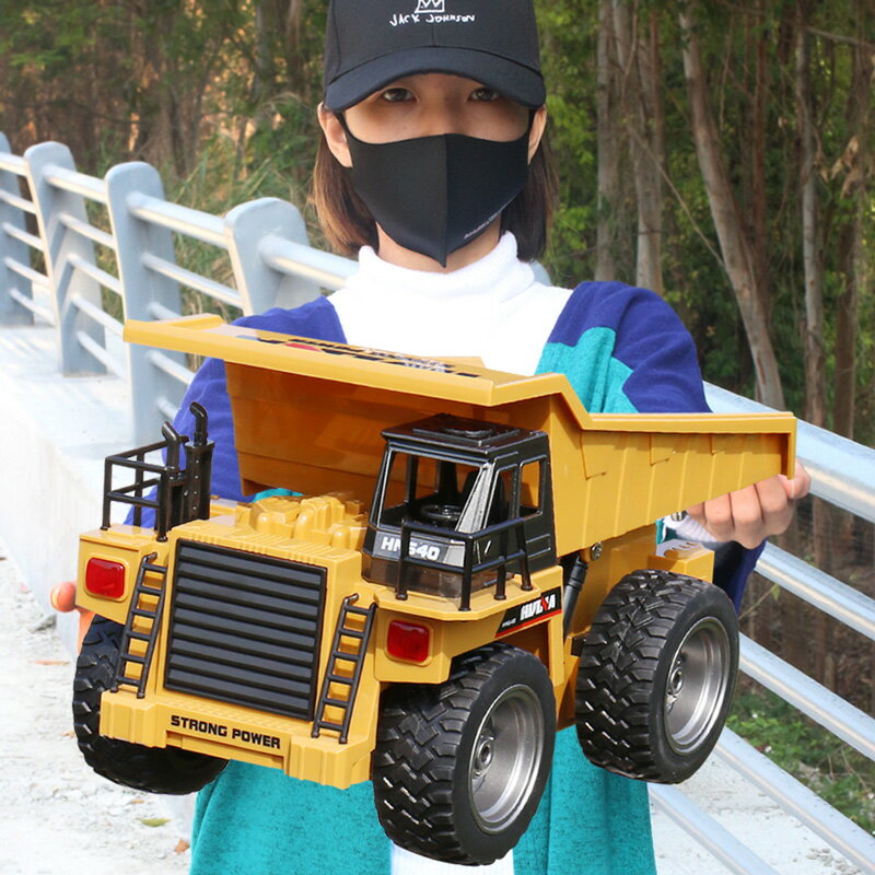 兒童玩具工程車系列男孩遙控貨車自卸車汽車模型合金仿真電動玩具