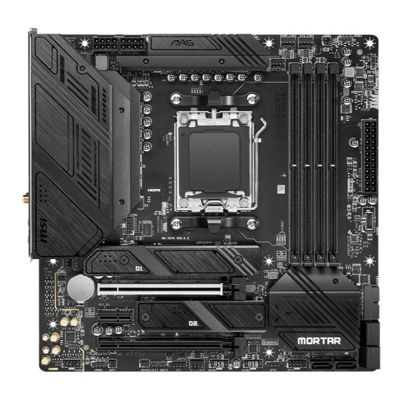 微星B650M MORTAR WIFI迫擊炮主機板 支援AMD 9700X 9900X 9950X處理器 搭載DDR5記憶體 高速WiFi 高效能電競主機板 電腦組裝必備