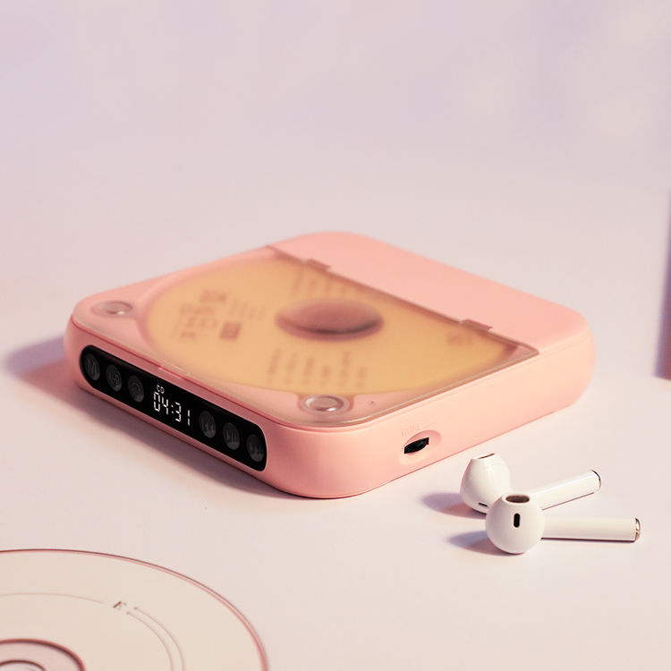 可創專輯cd隨身聽英語光碟復古藍牙音響家用便攜式黑膠cd機播放器【宜家良品百貨】