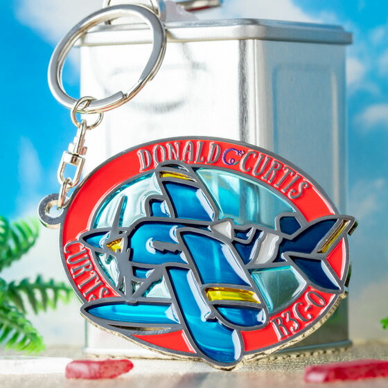 真愛日本 宮崎駿 吉卜力 紅豬 30周年 飛行艇時代 透明彩色玻璃鑰匙圈 卡地士R3C-0水上戰鬥機 吊飾