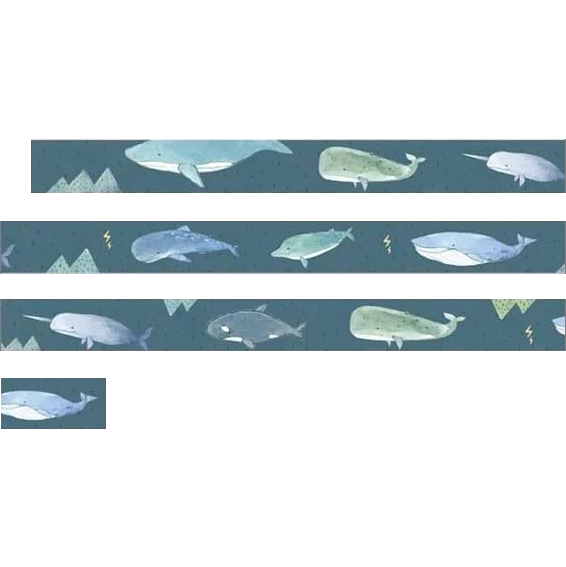 微光分子 鯨魚圖鑑紙膠帶 | 文具