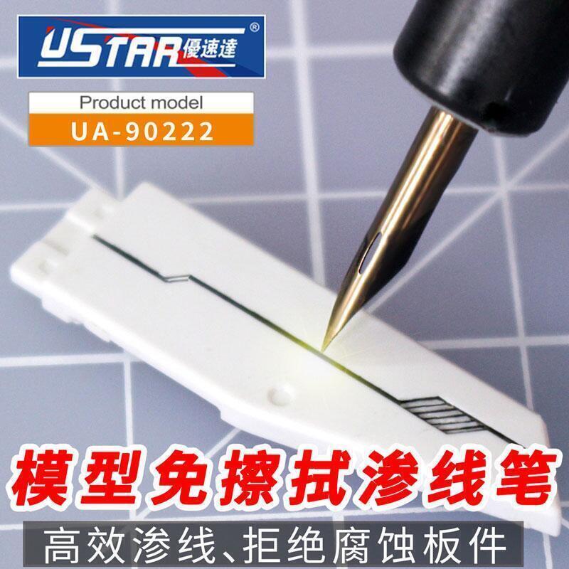 【可開發票】U-STAR優速達模型工具 免擦拭滲線筆漬洗筆 UA-90222 田宮滲線液