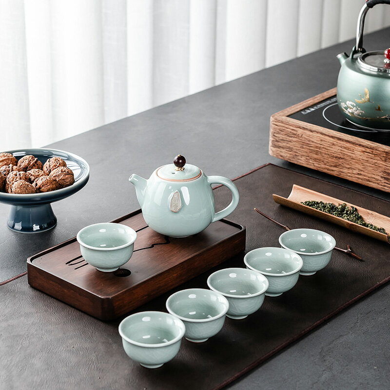 茶杯陶瓷功夫茶具套裝家用整套泡茶杯茶壺簡約茶碗辦公一壺六杯