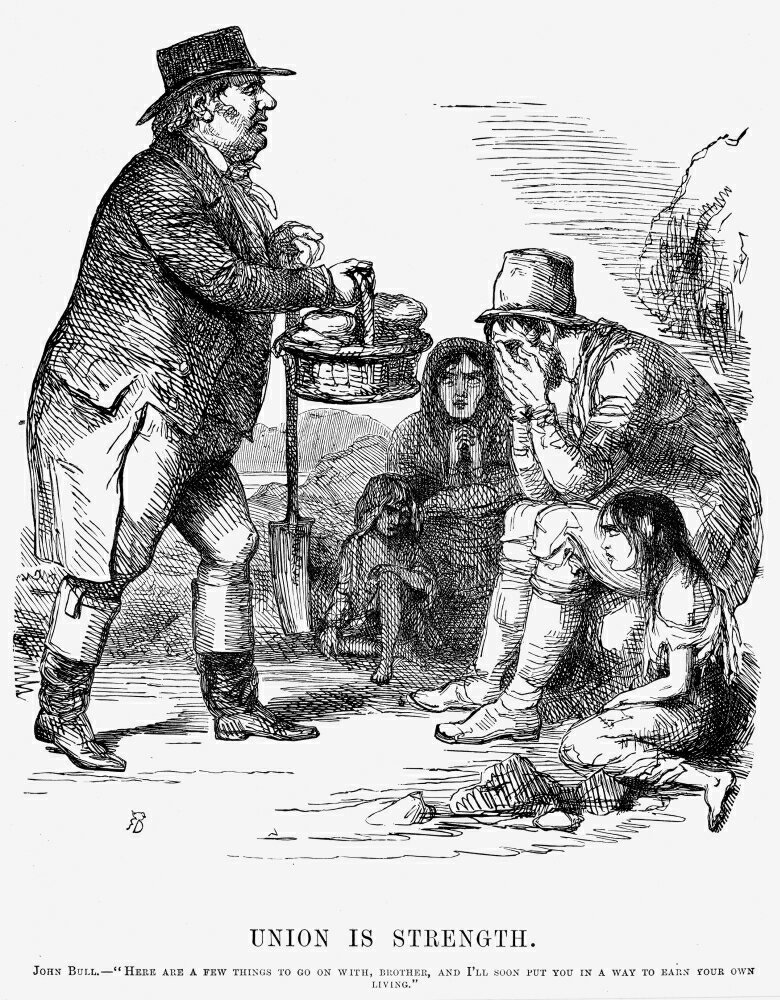 Posterazzi: Potato Famine 1846 NUnion Is Strength An English Cartoon Of ...