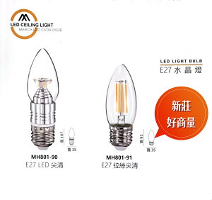 MARCH LED 4W 5W 蠟燭燈 E27 全電壓 3000K 2700K 水晶燈推薦款 好商量~