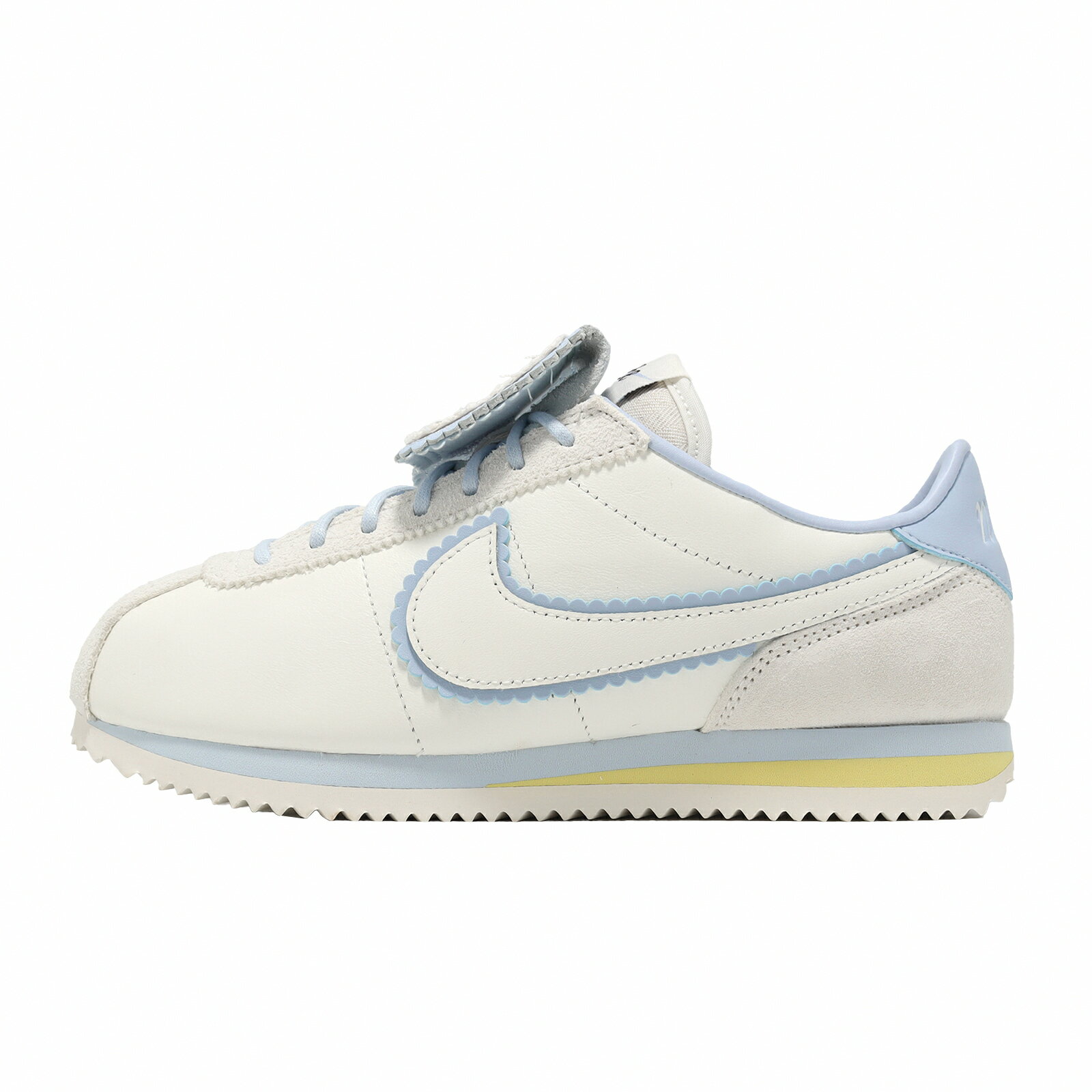 Nike 休閒鞋 W Cortez 女鞋 米白 阿甘鞋 翻鞋舌 花邊 復古 IW6363-117