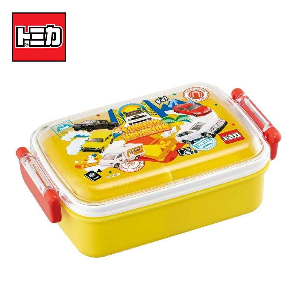 【日本正版】TOMICA 單層便當盒 日本製 450ml 分隔便當盒 可微波飯盒 多美小汽車 Skater - 658099