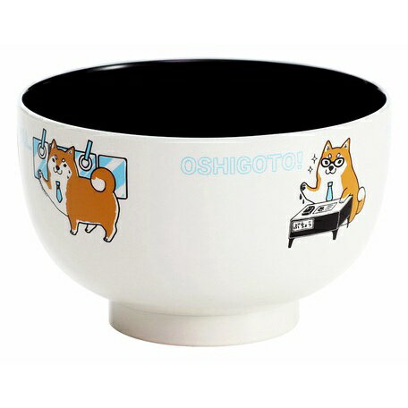 【日本進口】 茶柴部長、黑柴君漆器湯碗