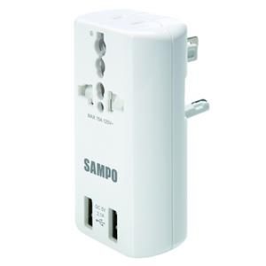 <br/><br/>  SAMPO 聲寶 USB 萬國充電器轉接頭 EP-U141AU2-W / 白<br/><br/>
