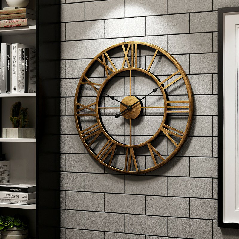 ❤速發❤鐵藝3D齒輪牆鐘 齒輪鍾美式客廳掛鐘 創意時鍾家居工業風裝飾客廳掛鐘創意齒輪壁掛店鋪個性時鐘