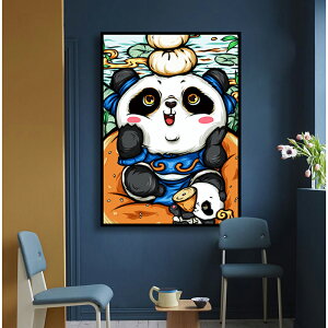 國寶熊貓5D鉆石畫滿鉆新款客廳兒童房貼鉆十字繡簡單手工小件