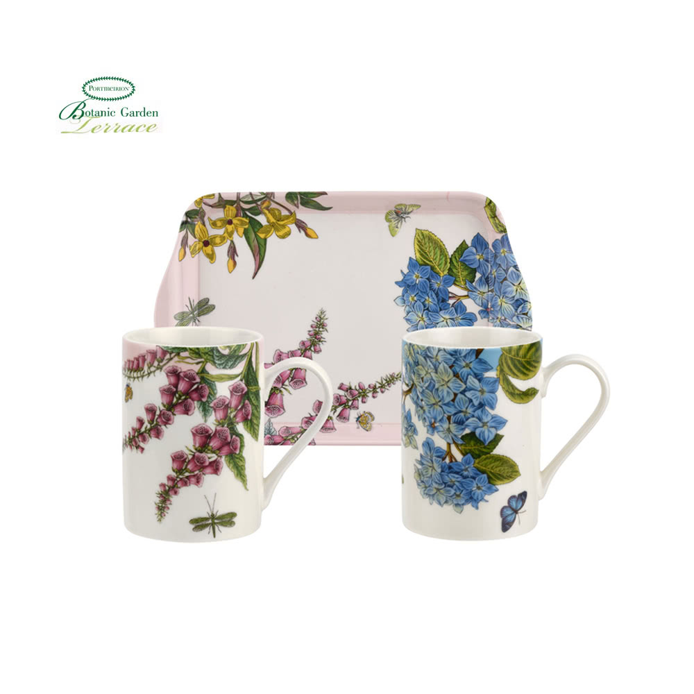 英國Pimpernel 植物園&Terrace聯名款兩杯一盤組(超值禮品組)