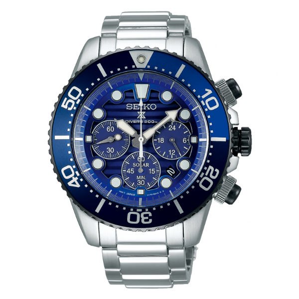 SEIKO 精工 PROSPEX 愛海洋太陽能潛水時尚腕錶 深海藍 V175-0AD0A(SSC675P1) 43.5mm