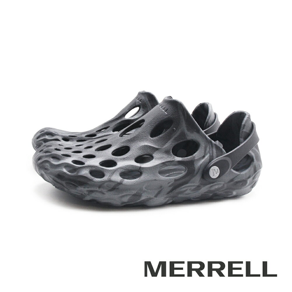 MERRELL(男)Hydro Moc風格潮流水陸兩棲溯溪洞洞鞋 男鞋-黑色