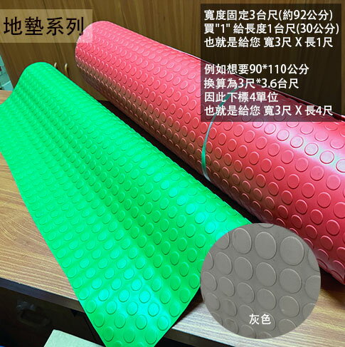 塑膠 地墊 (小銅錢 灰色 紅色 綠色 塑膠墊 電梯 餐廳 大樓 水溝蓋 腳踏墊 止滑 防滑 腳墊