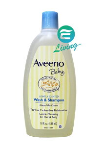 Aveeno Baby 燕麥寶寶溫和洗髮精沐浴乳 2合1 大瓶裝 18oz/532ml【樂天APP下單9%點數回饋】