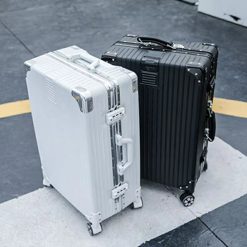 商務行李箱 多功能行李箱 小型行李箱 登機行李箱 鋁框行李箱ins女潮24寸拉桿箱萬向輪20寸密碼旅行