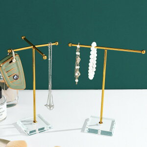 廠家批發北歐輕奢電鍍鐵藝T形首飾架 桌面耳環項鏈珠寶飾品展示架